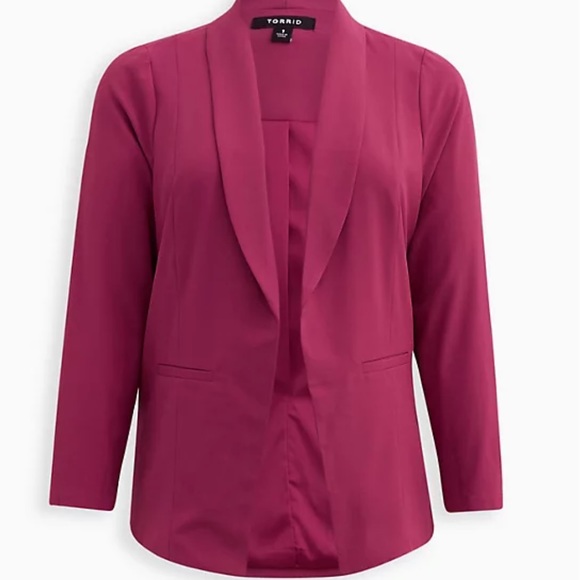 TORRID STUDIO CREPE JERSEY CLASSIC SHAWL COLLAR BLAZER NWT SIZE 3X - Picture 1 of 8